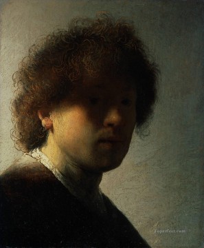  Rembrandt Obras - Autorretrato a una edad temprana 1628 Rembrandt